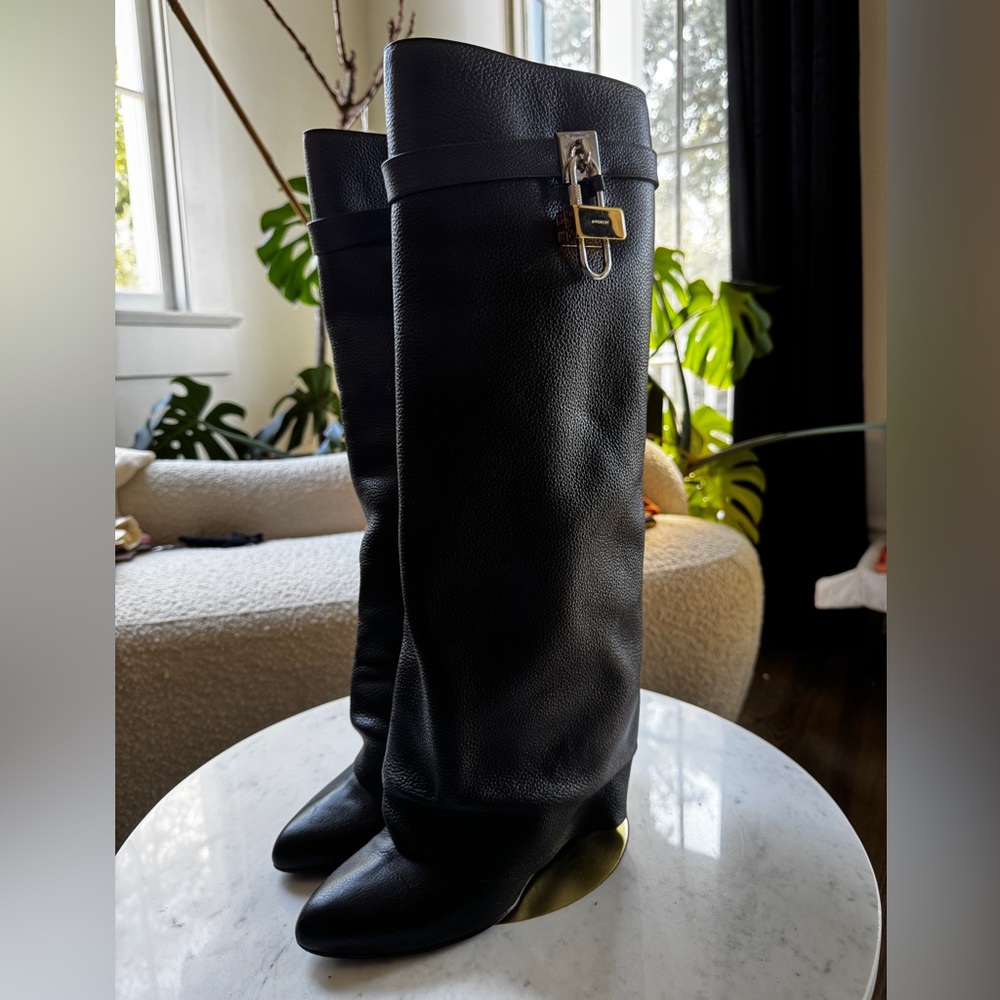 SHARK LOCK PANT BOOTS IN GRAINED LEATHER 41